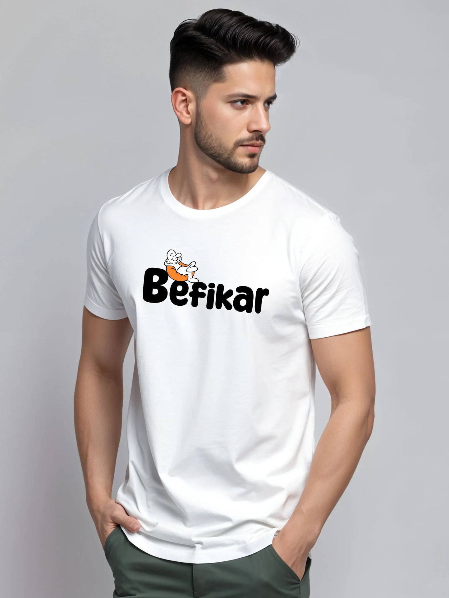 Befikar - Crokemon Classic Graphic Printed White T-shirt Crokemon