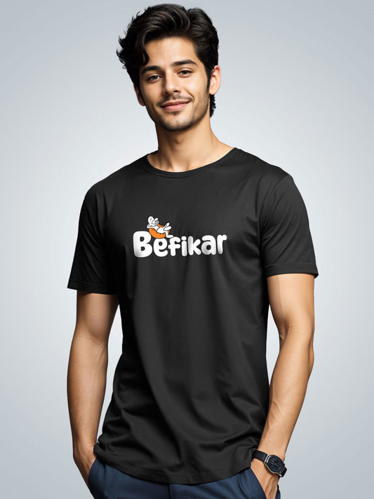 Befikar - Crokemon Classic Graphic Printed Black T-shirt