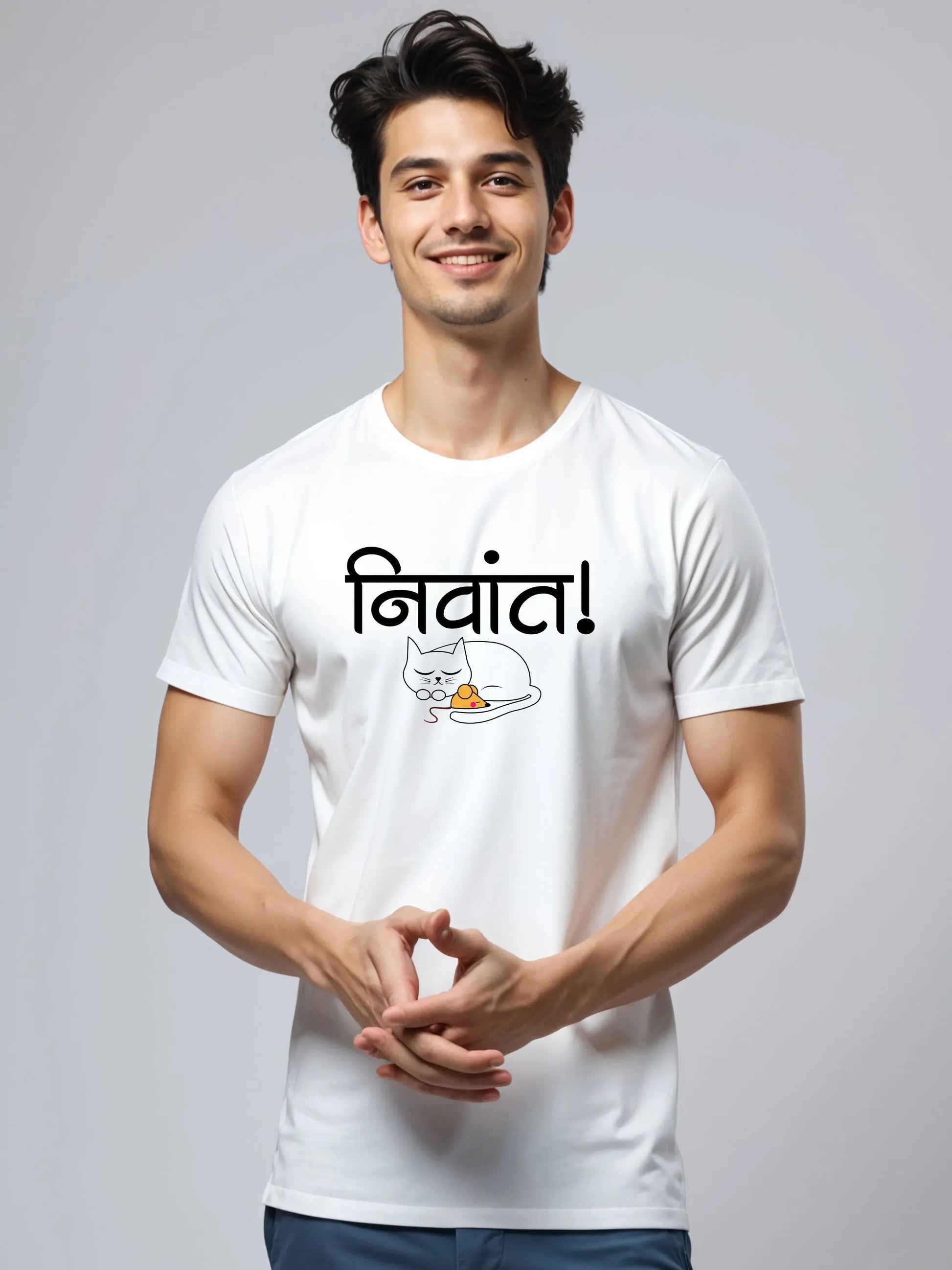 Nivant - Crokemon Classic Marathi Graphic Printed White T-shirt Crokemon