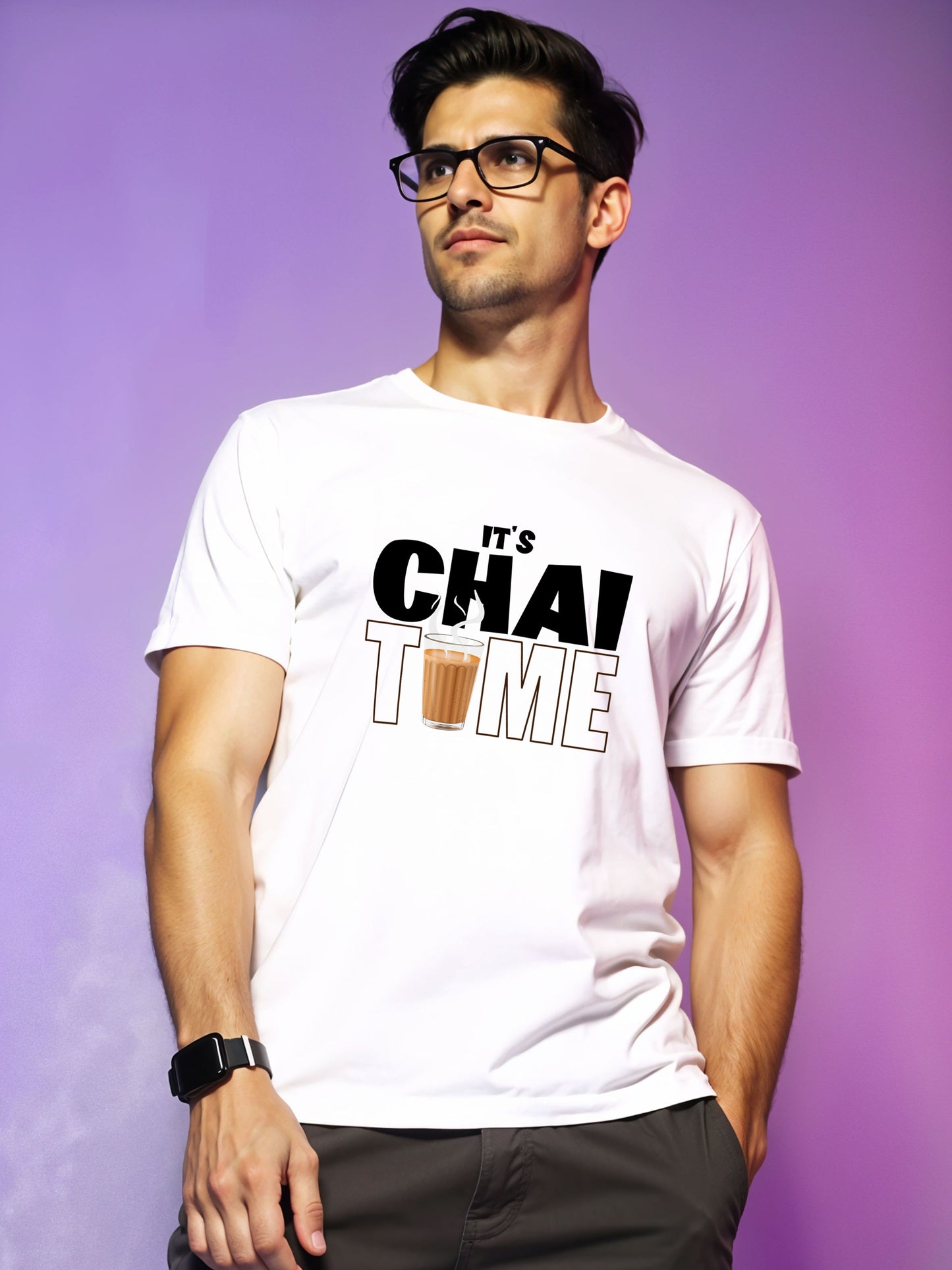 It is Chai Time - Crokemon Classic Graphic Printed White T-shirt