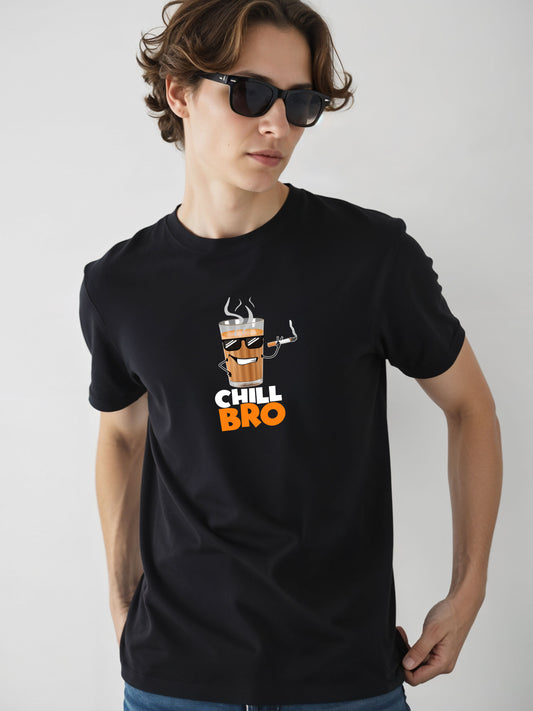 Chill Bro - Crokemon Classic Graphic Printed Black T-shirt