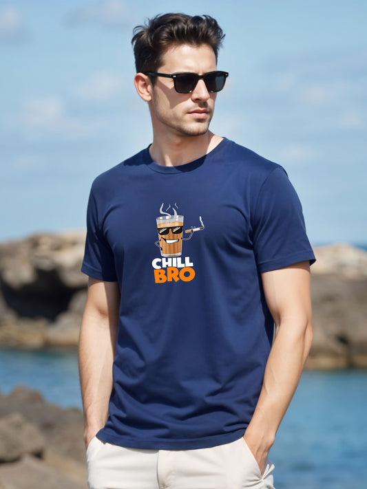 Chill Bro - Crokemon Classic Graphic Printed Navy Blue T-shirt