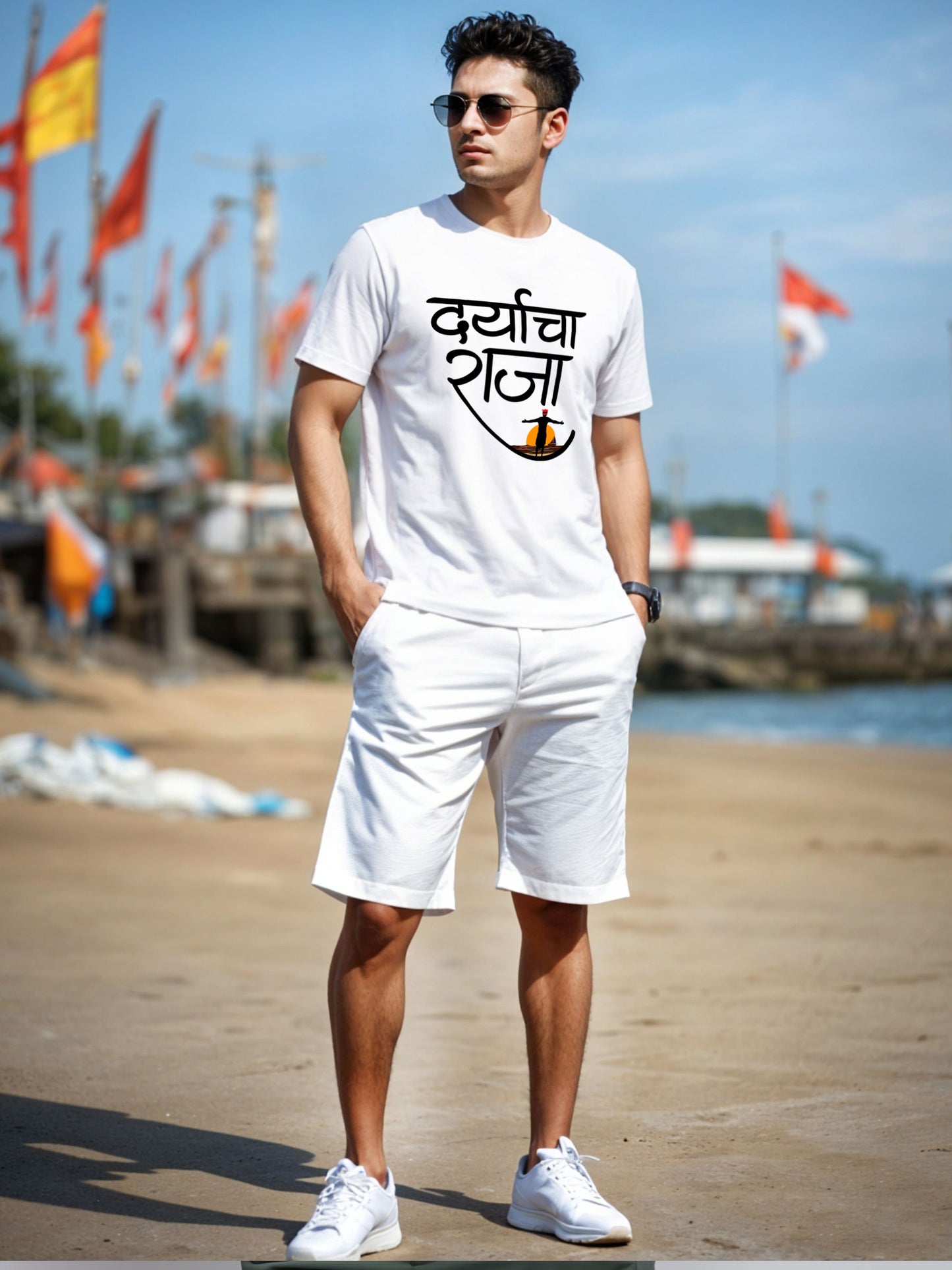 Daryacha Raja - Crokemon Classic Marathi Graphic Printed White T-shirt