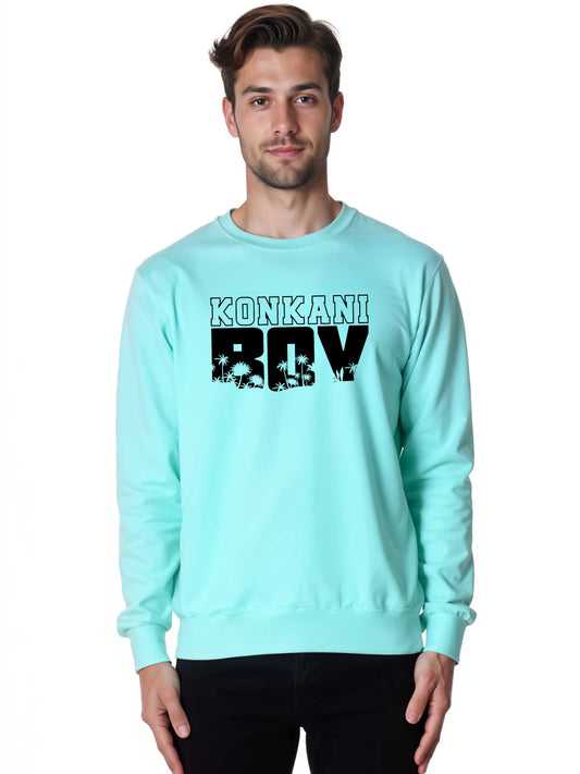 Konkani Boy - Crokemon Classic Graphic Printed Mint Sweatshirt