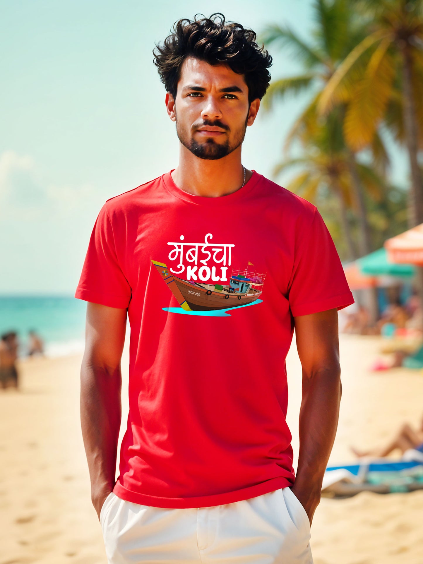 Mumbai Cha Koli - Crokemon Classic Graphic Printed Red T-shirt