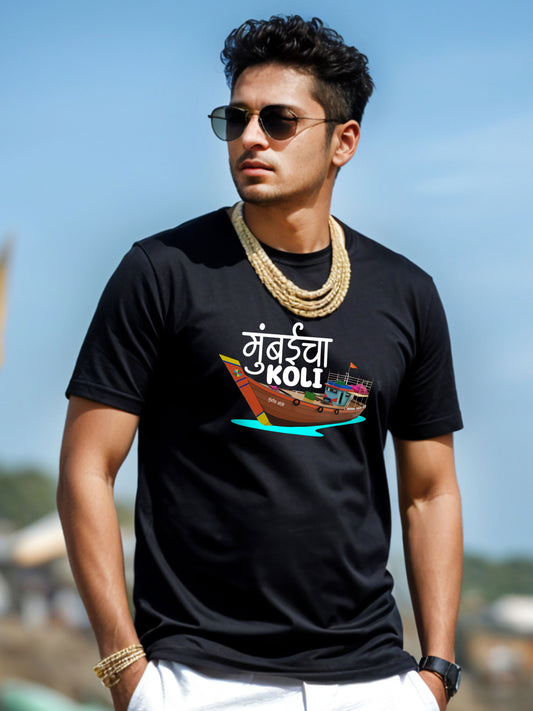 Mumbai Cha Koli - Crokemon Classic Graphic Printed Black T-shirt